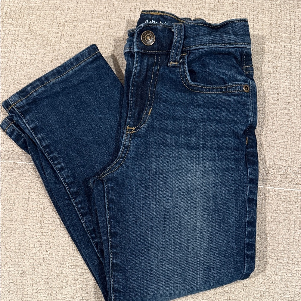 Boys Dark Blue Straight Jeans